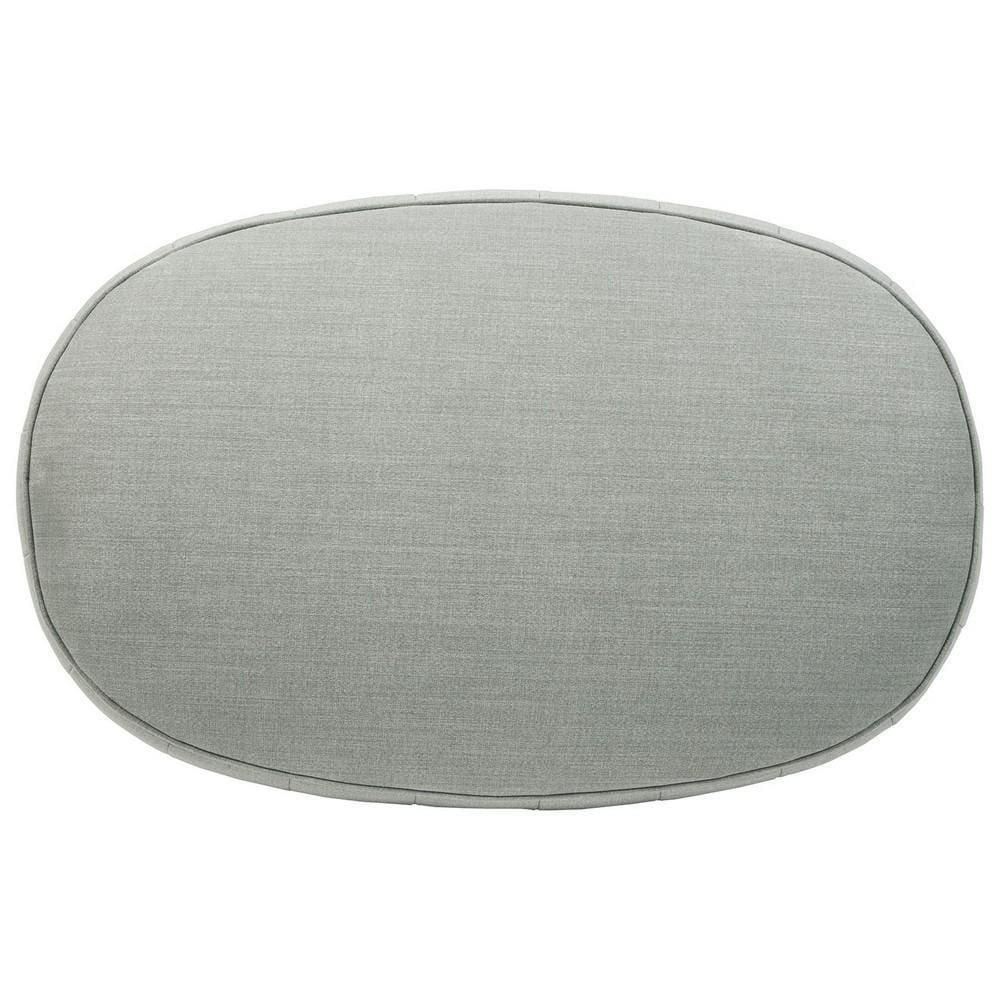 Fabric Upholstered Oversized Ottoman with Metal Legs Gray By Casagear Home BM226436