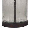 22 Cylindrical Seeded Glass Table Lamp Beige & Clear By Casagear Home BM226582