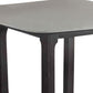 Square Marble Top Counter Height Wooden Table with Sled Base Gray By Casagear Home BM226848