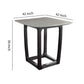 Square Marble Top Counter Height Wooden Table with Sled Base Gray By Casagear Home BM226848