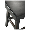 25 Inch Wooden Saddle Stool with Angular Legs Set of 2 Black By Casagear Home BM227039