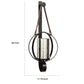 Intersected Round Metal Wall Sconce with Mercury Glass Hurricane Bronze By Casagear Home BM227142