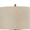 150 Watt Metal Body Table Lamp with Network Design Gray and Beige By Casagear Home BM227198