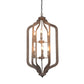 18" 6-Fixture Metal Chandelier with 2 Tier Lighting, Bronze By Casagear Home