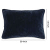 20 X 14 Fabric Throw Pillow with Piped Edges Navy Blue By Casagear Home BM228817