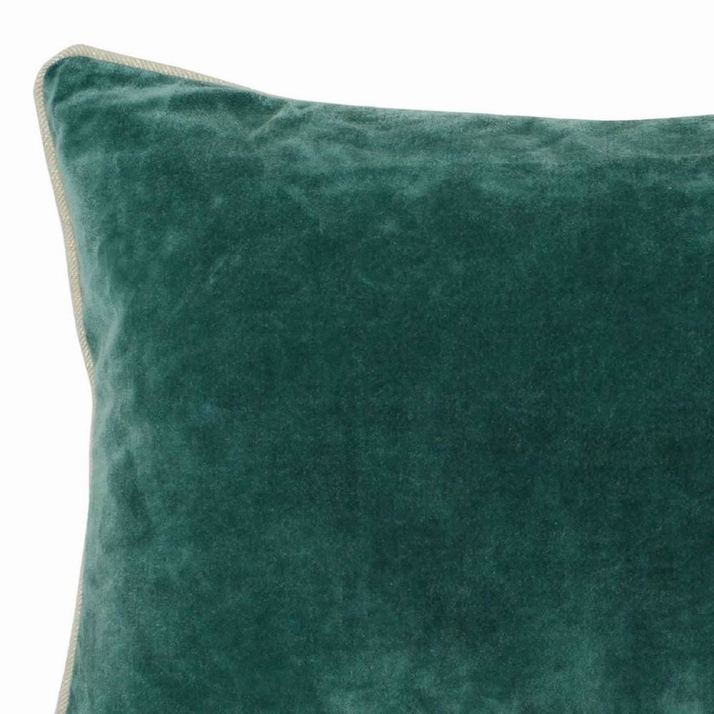 20 X 14 Fabric Throw Pillow with Piped Edges,Teal Green By Casagear Home BM228822