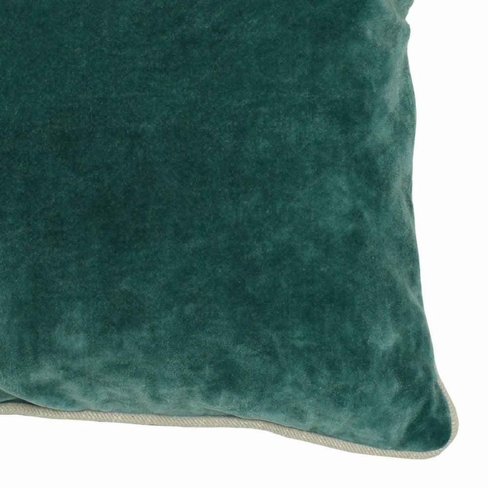 20 X 14 Fabric Throw Pillow with Piped Edges,Teal Green By Casagear Home BM228822