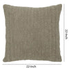 22 x 22 Throw Pillow with Hand Knit Details Brown By Casagear Home BM228830