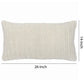 26 x 14 Throw Pillow with Hand Knitted Details White By Casagear Home BM228831