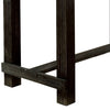 Rustic Plank Wooden Bar Table with Block Legs Antique Black By Casagear Home BM230029