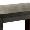 Rustic Plank Wooden Bar Table with Block Legs Antique Black By Casagear Home BM230029