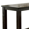 Rustic Plank Wooden Bar Table with Block Legs Antique Black By Casagear Home BM230029