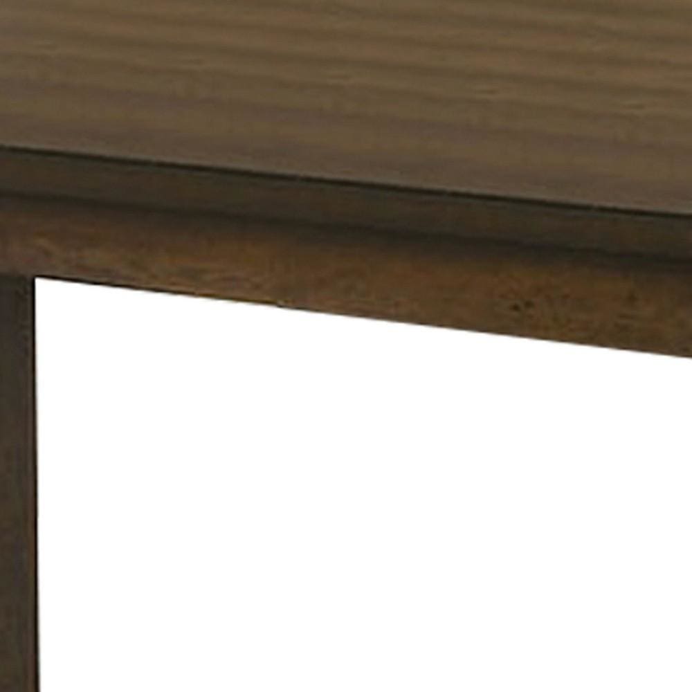 35.5’’ Wooden Counter Height Table with Saber Legs Brown By Casagear Home BM230597