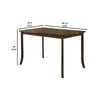 35.5’’ Wooden Counter Height Table with Saber Legs Brown By Casagear Home BM230597