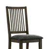 39.25’’ Curved Slatted Back Side Chair Set of 2 Brown By Casagear Home BM230612