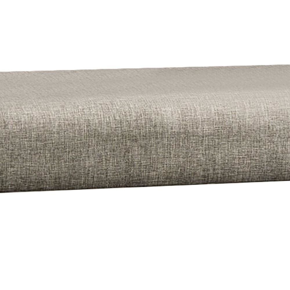 25 Inch Padded Wooden Counter Height Bench Gray By Casagear Home BM230626