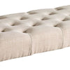 20 Inch Button Tufted Wooden Bench Antique Black & Beige By Casagear Home BM230634