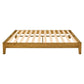 Platform Style Wooden Full Bed with Chamfered Feet Brown By Casagear Home BM230841