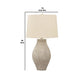 Drum Shade Table Lamp with Paper Composite Base Beige By Casagear Home BM230940