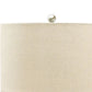 Speckled Ceramic Base Table Lamp with Drum Shade Beige By Casagear Home BM230969