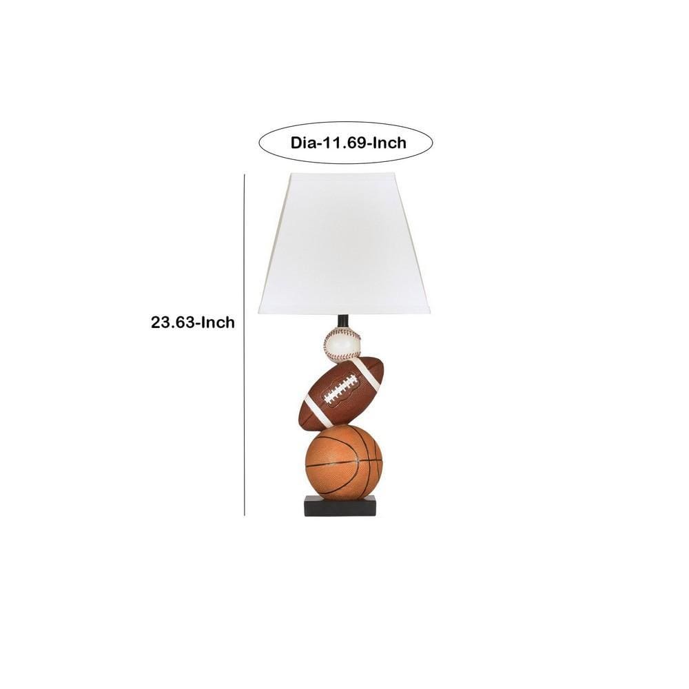 Sports Themed Polyresin Frame Table Lamp Multicolor By Casagear Home BM230973