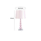 Hardback Shade Table Lamp with Crystal Accents Pink By Casagear Home BM230974