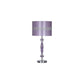 Acrylic & Metal Base Table Lamp with Fabric Shade, Purple By Casagear Home