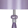 Acrylic & Metal Base Table Lamp with Fabric Shade Purple By Casagear Home BM230989