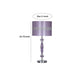 Acrylic & Metal Base Table Lamp with Fabric Shade Purple By Casagear Home BM230989