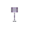 Acrylic & Metal Base Table Lamp with Fabric Shade, Purple By Casagear Home