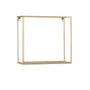 Metal Frame Wall Shelf with Keyhole Hanger Set of 3 Gold By Casagear Home BM231417