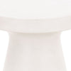 Round Top Concrete Accent Table with Flared Pedestal Base Off White By Casagear Home BM231493