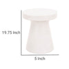 Round Top Concrete Accent Table with Flared Pedestal Base Off White By Casagear Home BM231493