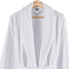 Marseille Fabric Bathrobe with Shawl Collar Small White By Casagear Home BM231544