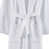 Marseille Fabric Bathrobe with Shawl Collar Large White By Casagear Home BM231545