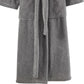 Marseille Shawl Collar Fabric Bathrobe Large Dark Gray By Casagear Home BM231549