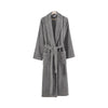 Marseille Shawl Collar Fabric Bathrobe, Large, Dark Gray By Casagear Home