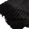 Lyon 60 x 50 Waffle Weave Design Fabric Throw Set of 2,Black By Casagear Home BM231550