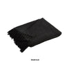 Lyon 60 x 50 Waffle Weave Design Fabric Throw Set of 2,Black By Casagear Home BM231550