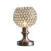 Acrylic Bead Globe Table lamp with Metal Base Silver By Casagear Home BM231808