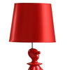 Fabric Shade Table Lamp with Polyresin Sitting Clown Base Red By Casagear Home BM231809