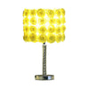 Bloom Roses Drum Shade Table Lamp with Twisted Acrylic Base Yellow By Casagear Home BM231813