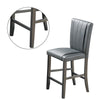 Pleated Design Counter Height Chair with Shimmery Details Set of 2 Gray By Casagear Home BM231838