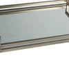 Rectangular Metal Frame Tray with Mirrored Top Silver By Casagear Home BM231913