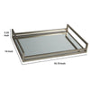 Rectangular Metal Frame Tray with Mirrored Top Silver By Casagear Home BM231913