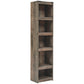 72 Inches 5 Compartment Wooden Pier with Metal Brackets, Brown By Casagear Home