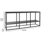 65 Inches Wood and Metal TV Stand with Open Shelf Black By Casagear Home BM231969