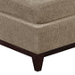 Fabric Cocktail Ottoman with Chamfered Feet Gray By Casagear Home BM231981