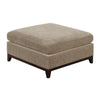 Fabric Cocktail Ottoman with Chamfered Feet, Gray By Casagear Home