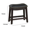 Curved Leatherette Stool with Nailhead Trim Set of 2 Black By Casagear Home BM231998